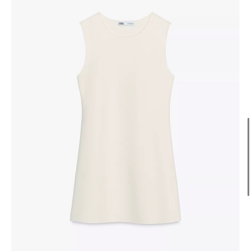 NWT Zara Ivory Sleeveless Mini Dress